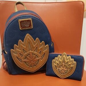 Guardians Of The Galaxy Loungefly Backpack and Wallet Set